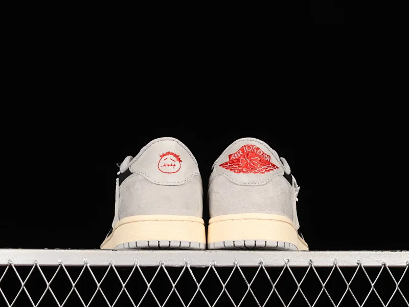 All categories Air Jordan Jordan series basketball shoes Air Jordan 1 Low Travis Scott x Air Jordan 1 Low OG AJ1 Joe 1 white black gray barb joint casual sports basketball shoes DM7866-010
